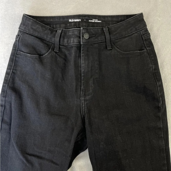 Old Navy womens super skinny black denim jeans size 4 - Picture 3 of 7
